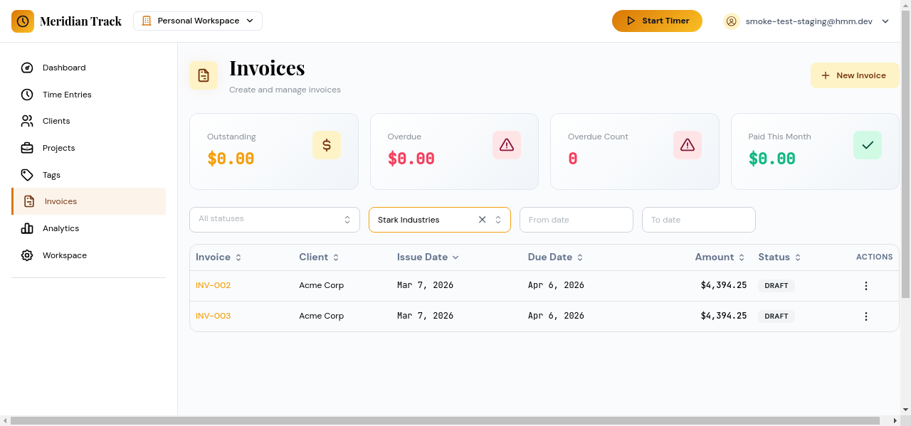 Invoice wizard step 2